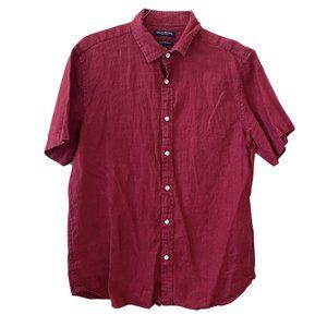 Banana Republic Linen Short Sleeve Button Down
